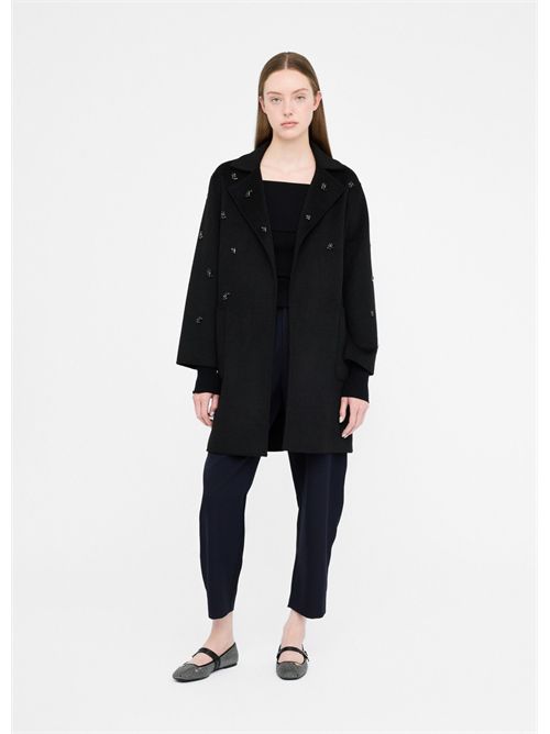 Cappotto in lana con ricami gioiello LIU JO | MF5111T4627/22222
